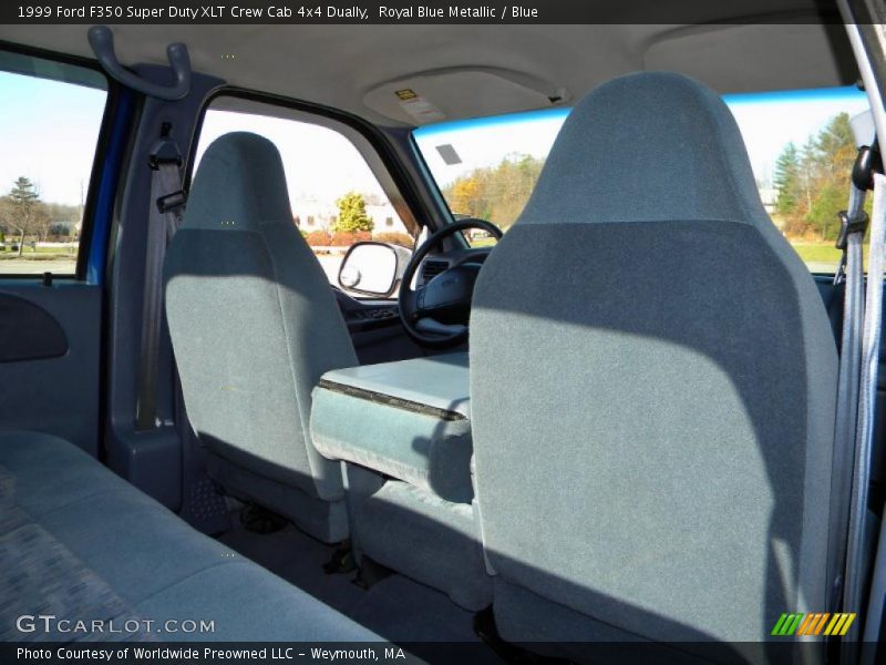 Royal Blue Metallic / Blue 1999 Ford F350 Super Duty XLT Crew Cab 4x4 Dually
