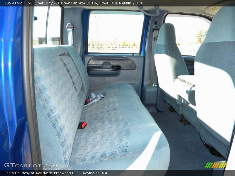 Royal Blue Metallic / Blue 1999 Ford F350 Super Duty XLT Crew Cab 4x4 Dually