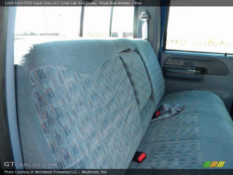 Royal Blue Metallic / Blue 1999 Ford F350 Super Duty XLT Crew Cab 4x4 Dually