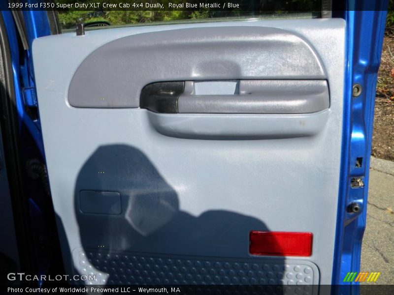 Royal Blue Metallic / Blue 1999 Ford F350 Super Duty XLT Crew Cab 4x4 Dually