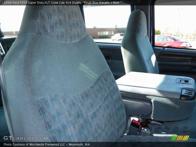 Royal Blue Metallic / Blue 1999 Ford F350 Super Duty XLT Crew Cab 4x4 Dually