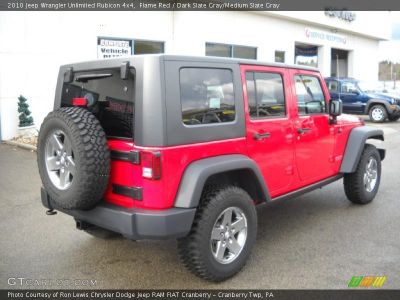 Flame Red / Dark Slate Gray/Medium Slate Gray 2010 Jeep Wrangler Unlimited Rubicon 4x4