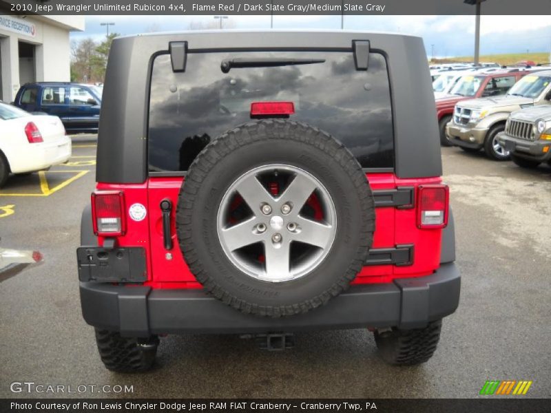 Flame Red / Dark Slate Gray/Medium Slate Gray 2010 Jeep Wrangler Unlimited Rubicon 4x4