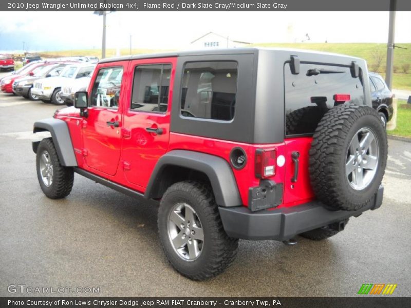Flame Red / Dark Slate Gray/Medium Slate Gray 2010 Jeep Wrangler Unlimited Rubicon 4x4