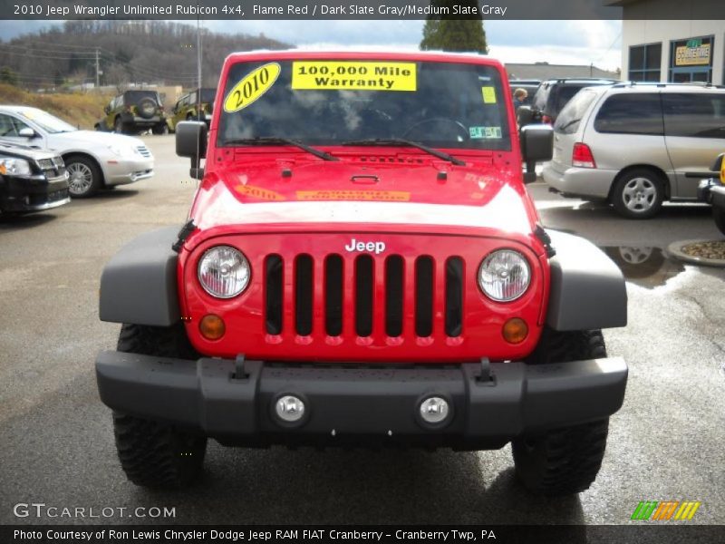Flame Red / Dark Slate Gray/Medium Slate Gray 2010 Jeep Wrangler Unlimited Rubicon 4x4