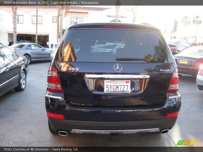 Capri Blue Metallic / Macadamia 2007 Mercedes-Benz GL 450