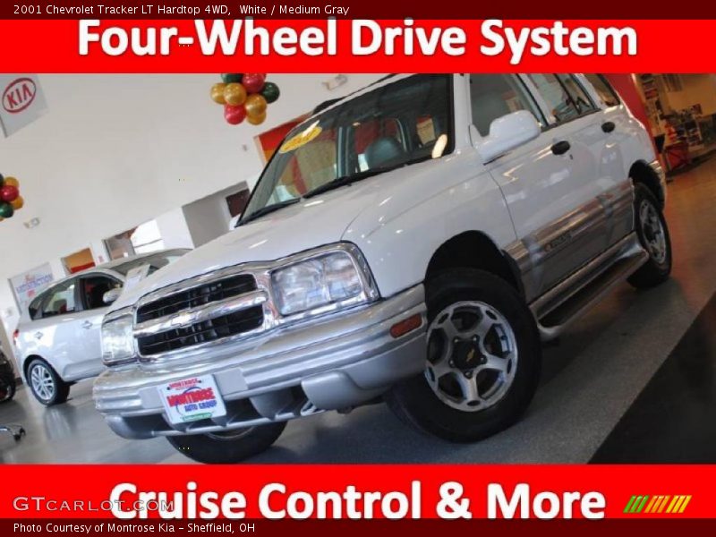 White / Medium Gray 2001 Chevrolet Tracker LT Hardtop 4WD