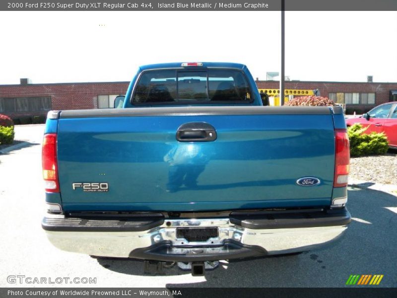 Island Blue Metallic / Medium Graphite 2000 Ford F250 Super Duty XLT Regular Cab 4x4