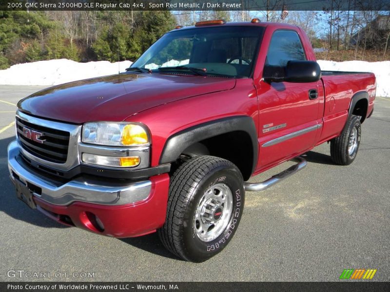 Sport Red Metallic / Dark Pewter 2005 GMC Sierra 2500HD SLE Regular Cab 4x4