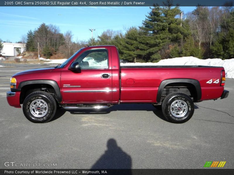 Sport Red Metallic / Dark Pewter 2005 GMC Sierra 2500HD SLE Regular Cab 4x4