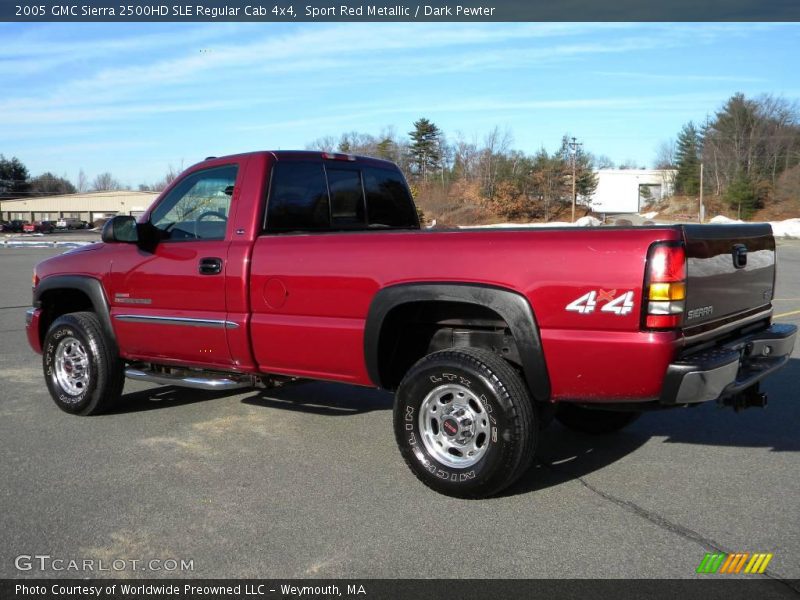 Sport Red Metallic / Dark Pewter 2005 GMC Sierra 2500HD SLE Regular Cab 4x4