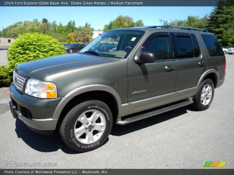 Estate Green Metallic / Medium Parchment 2004 Ford Explorer Eddie Bauer 4x4