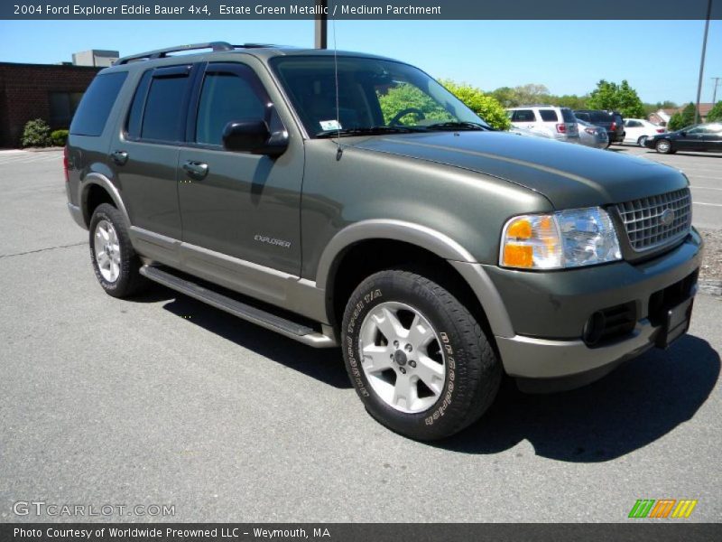 Estate Green Metallic / Medium Parchment 2004 Ford Explorer Eddie Bauer 4x4