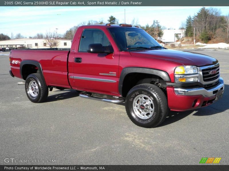 Sport Red Metallic / Dark Pewter 2005 GMC Sierra 2500HD SLE Regular Cab 4x4