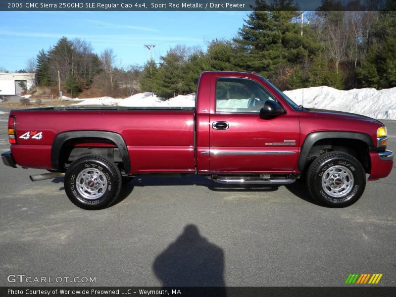 Sport Red Metallic / Dark Pewter 2005 GMC Sierra 2500HD SLE Regular Cab 4x4