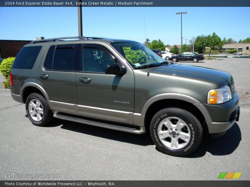 Estate Green Metallic / Medium Parchment 2004 Ford Explorer Eddie Bauer 4x4