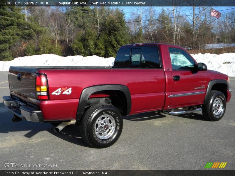 Sport Red Metallic / Dark Pewter 2005 GMC Sierra 2500HD SLE Regular Cab 4x4