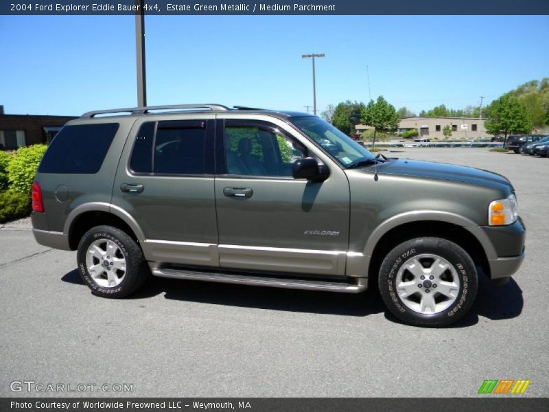 Estate Green Metallic / Medium Parchment 2004 Ford Explorer Eddie Bauer 4x4