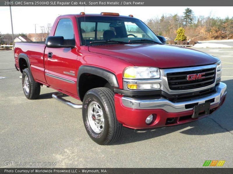 Sport Red Metallic / Dark Pewter 2005 GMC Sierra 2500HD SLE Regular Cab 4x4