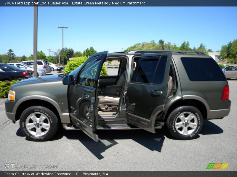 Estate Green Metallic / Medium Parchment 2004 Ford Explorer Eddie Bauer 4x4
