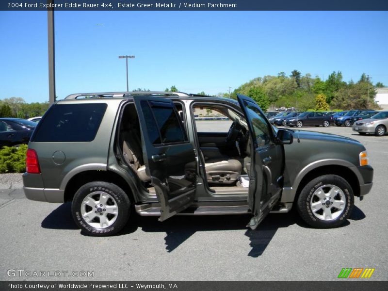 Estate Green Metallic / Medium Parchment 2004 Ford Explorer Eddie Bauer 4x4