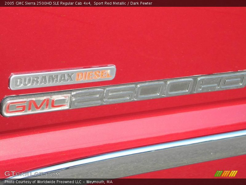 Sport Red Metallic / Dark Pewter 2005 GMC Sierra 2500HD SLE Regular Cab 4x4