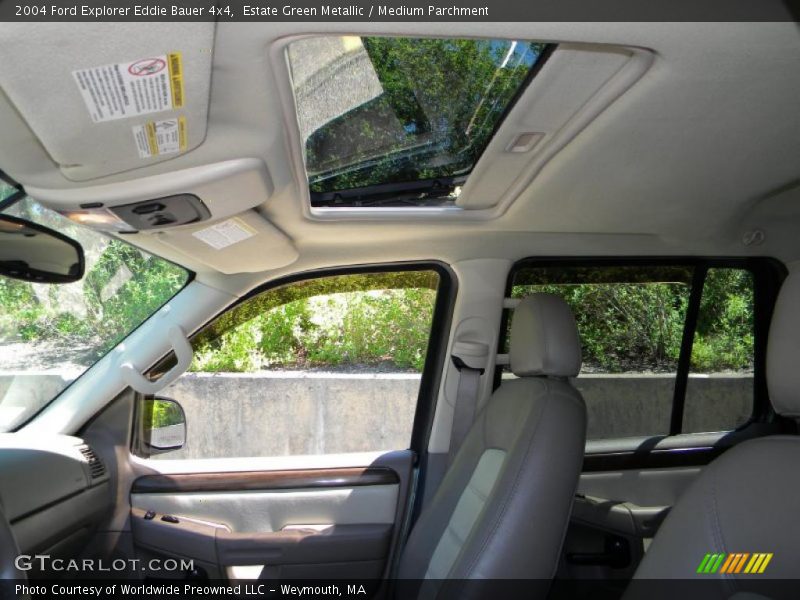 Estate Green Metallic / Medium Parchment 2004 Ford Explorer Eddie Bauer 4x4