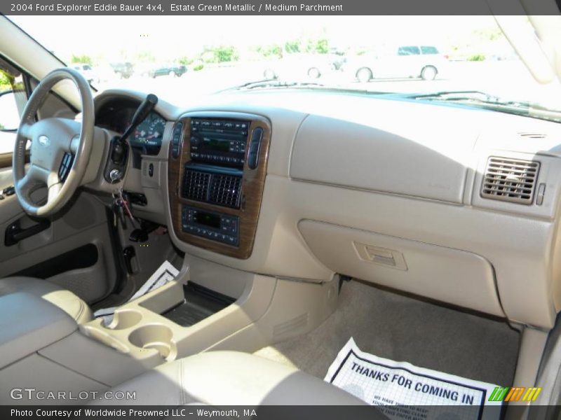 Estate Green Metallic / Medium Parchment 2004 Ford Explorer Eddie Bauer 4x4
