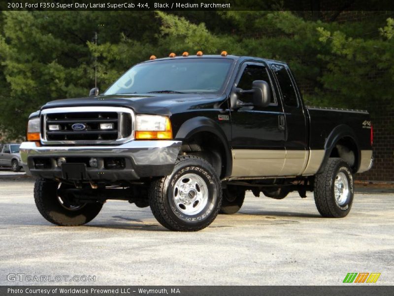 Black / Medium Parchment 2001 Ford F350 Super Duty Lariat SuperCab 4x4