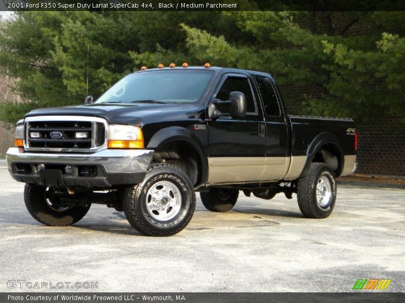 Black / Medium Parchment 2001 Ford F350 Super Duty Lariat SuperCab 4x4