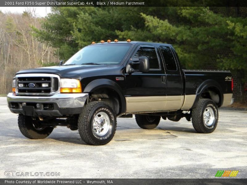 Black / Medium Parchment 2001 Ford F350 Super Duty Lariat SuperCab 4x4