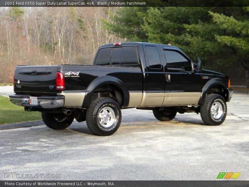 Black / Medium Parchment 2001 Ford F350 Super Duty Lariat SuperCab 4x4