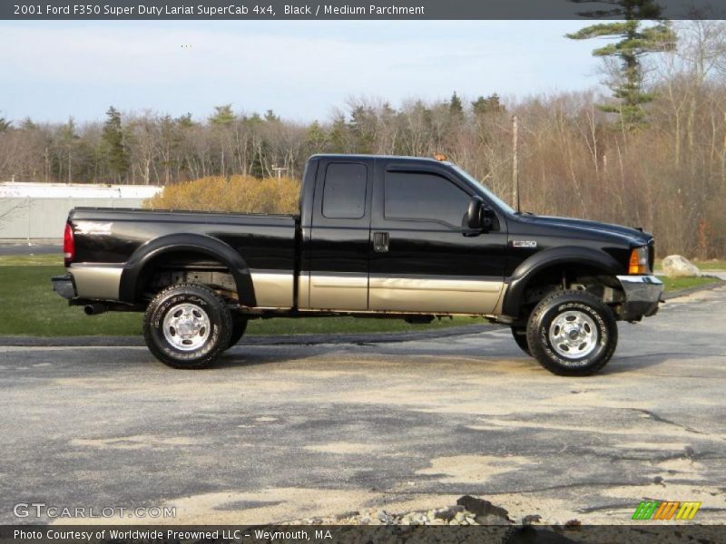 Black / Medium Parchment 2001 Ford F350 Super Duty Lariat SuperCab 4x4