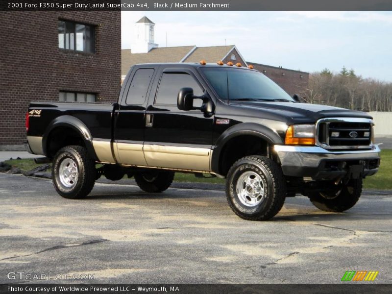 Black / Medium Parchment 2001 Ford F350 Super Duty Lariat SuperCab 4x4