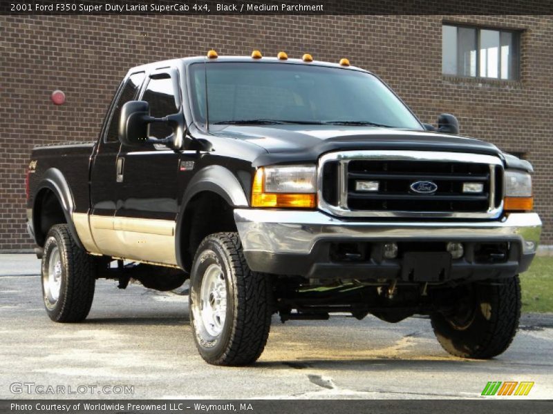 Black / Medium Parchment 2001 Ford F350 Super Duty Lariat SuperCab 4x4