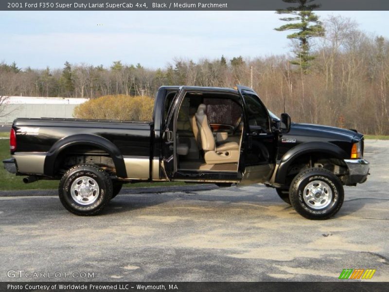 Black / Medium Parchment 2001 Ford F350 Super Duty Lariat SuperCab 4x4