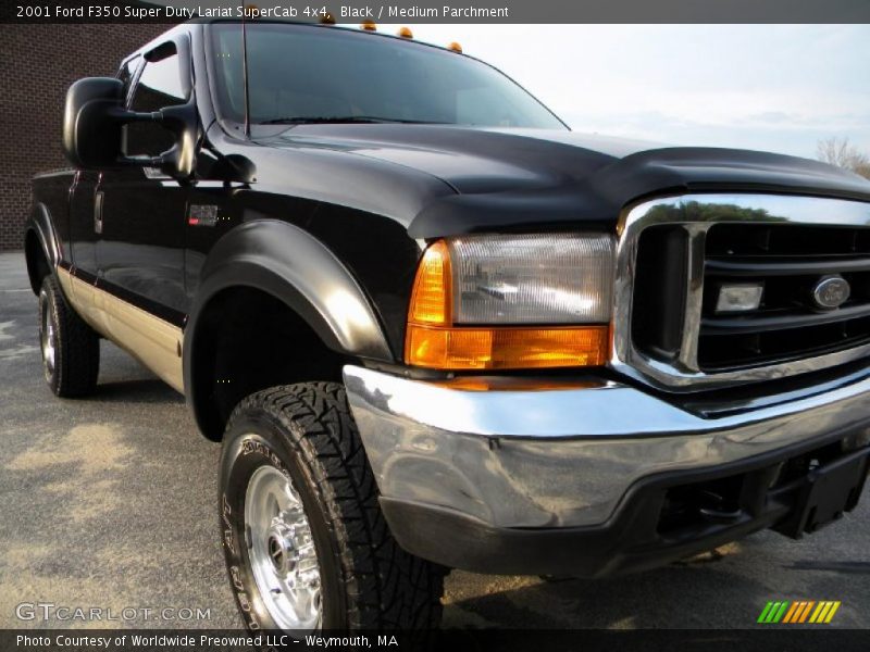 Black / Medium Parchment 2001 Ford F350 Super Duty Lariat SuperCab 4x4
