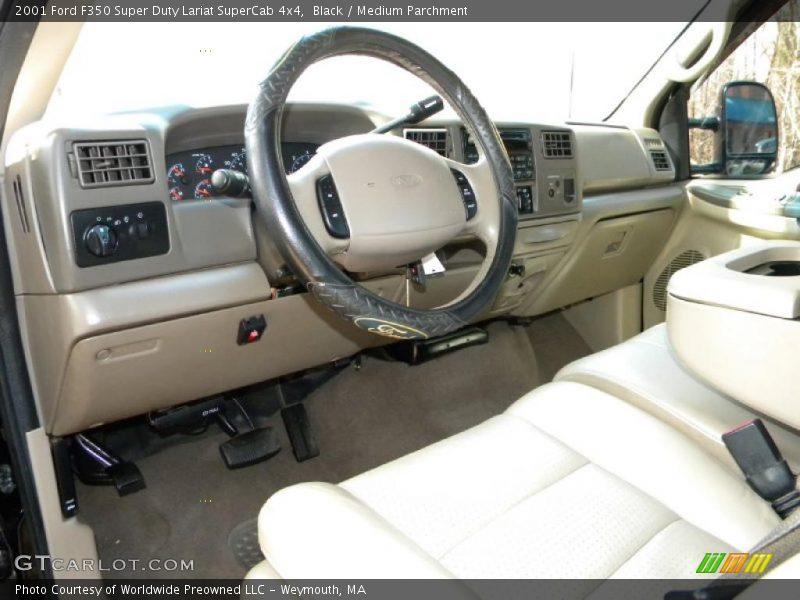 Black / Medium Parchment 2001 Ford F350 Super Duty Lariat SuperCab 4x4