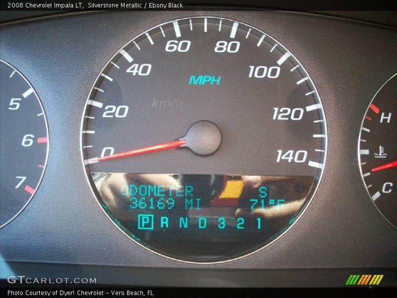 Silverstone Metallic / Ebony Black 2008 Chevrolet Impala LT