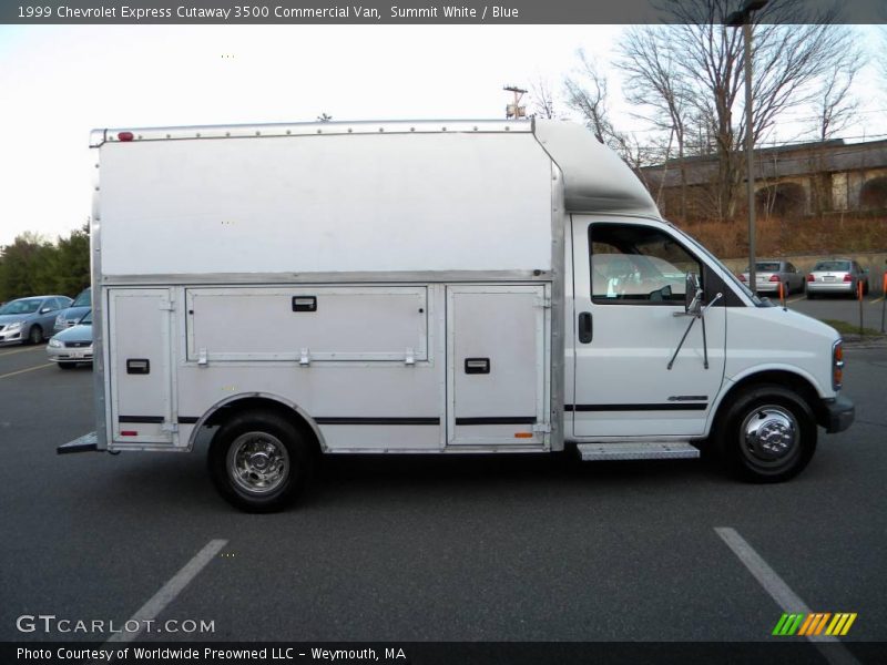 Summit White / Blue 1999 Chevrolet Express Cutaway 3500 Commercial Van