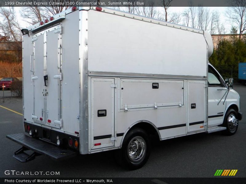 Summit White / Blue 1999 Chevrolet Express Cutaway 3500 Commercial Van