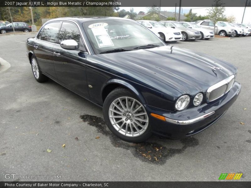 Indigo Blue Metallic / Champagne/Mocha 2007 Jaguar XJ XJ8 L