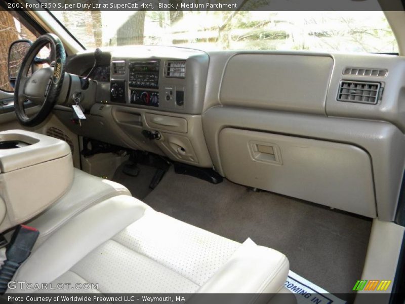 Black / Medium Parchment 2001 Ford F350 Super Duty Lariat SuperCab 4x4