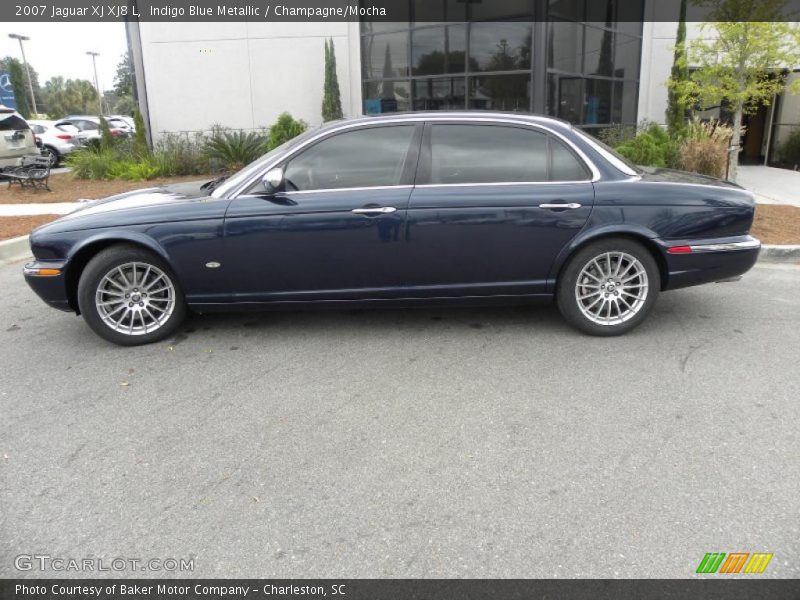 Indigo Blue Metallic / Champagne/Mocha 2007 Jaguar XJ XJ8 L