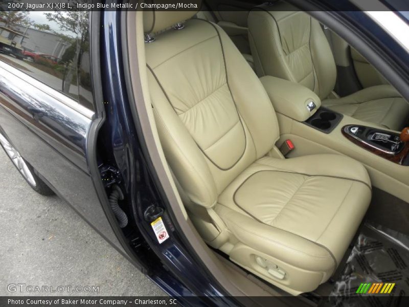 Indigo Blue Metallic / Champagne/Mocha 2007 Jaguar XJ XJ8 L