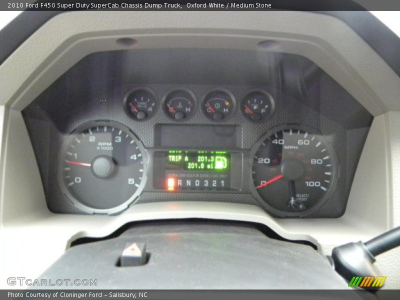  2010 F450 Super Duty SuperCab Chassis Dump Truck SuperCab Chassis Dump Truck Gauges