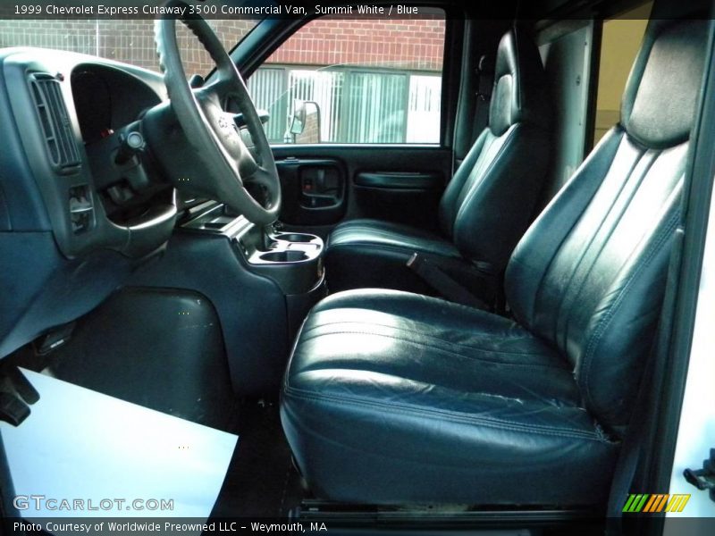 Summit White / Blue 1999 Chevrolet Express Cutaway 3500 Commercial Van