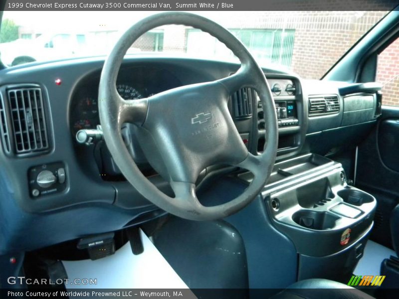 Summit White / Blue 1999 Chevrolet Express Cutaway 3500 Commercial Van