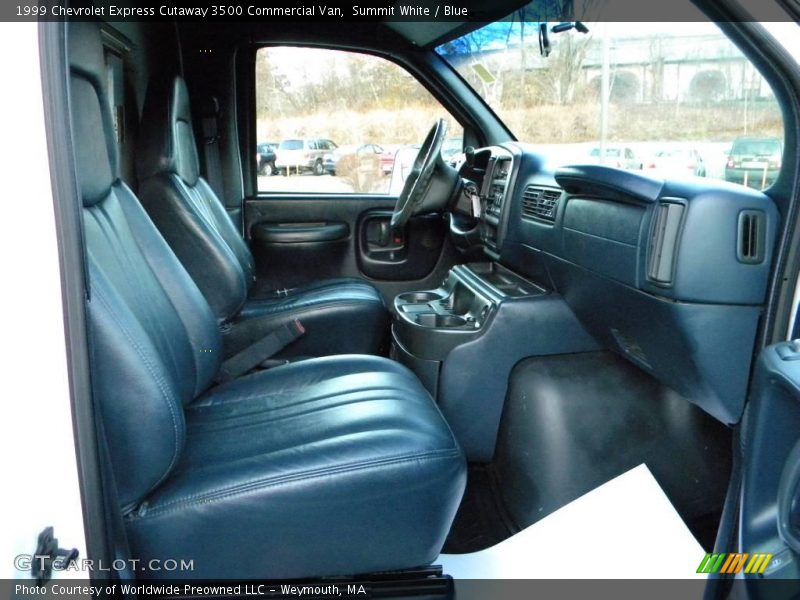 Summit White / Blue 1999 Chevrolet Express Cutaway 3500 Commercial Van