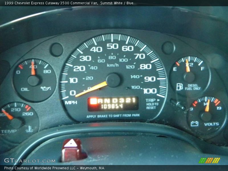 Summit White / Blue 1999 Chevrolet Express Cutaway 3500 Commercial Van